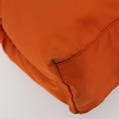 Prada PRADA Tote Bag Nylon Orange Silver Authentic 175378