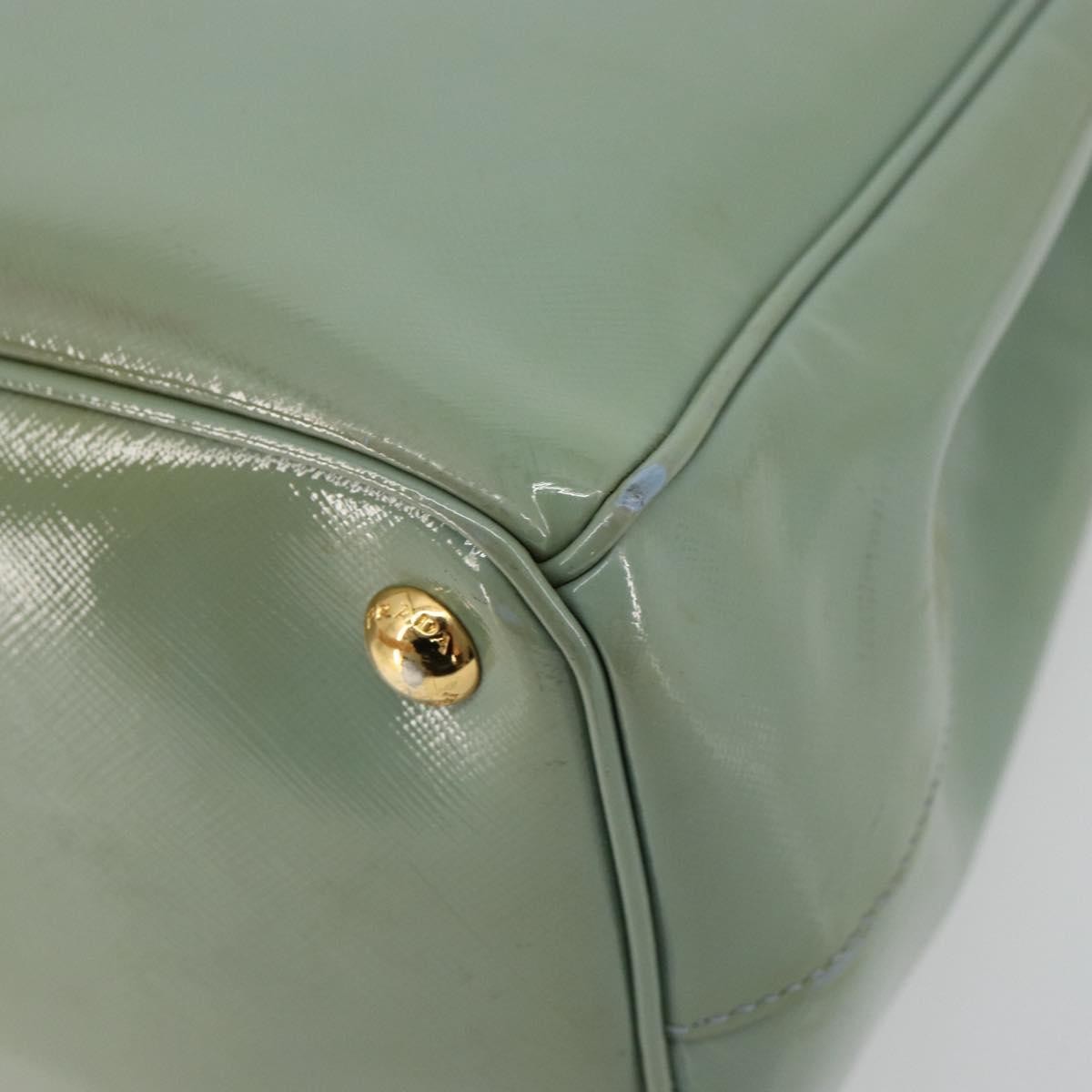 Prada PRADA Galleria Hand Bag Safiano leather 2way Green Gold Authentic bs35189