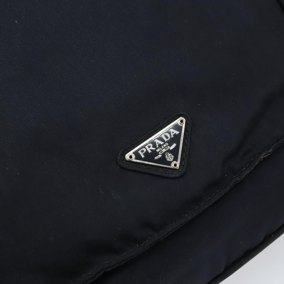 Prada PRADA Shoulder Bag Nylon Navy Silver Authentic 162420