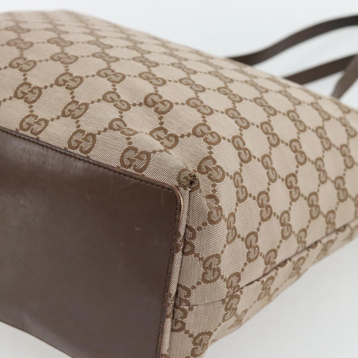 Gucci GUCCI GG Canvas Tote Bag Beige Gold 002 1098 1705 Authentic bs35275