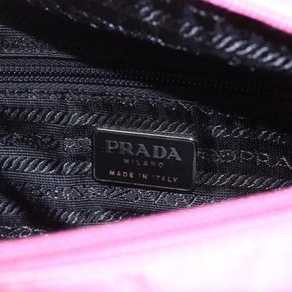 Prada PRADA Tote Bag Nylon Pink Silver Authentic 164823