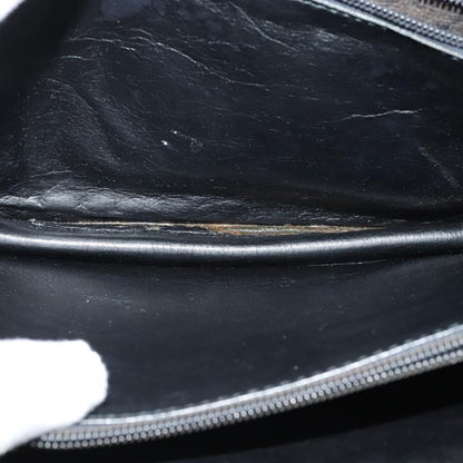 Celine CELINE Shoulder Bag Leather Black Gold Authentic 126895