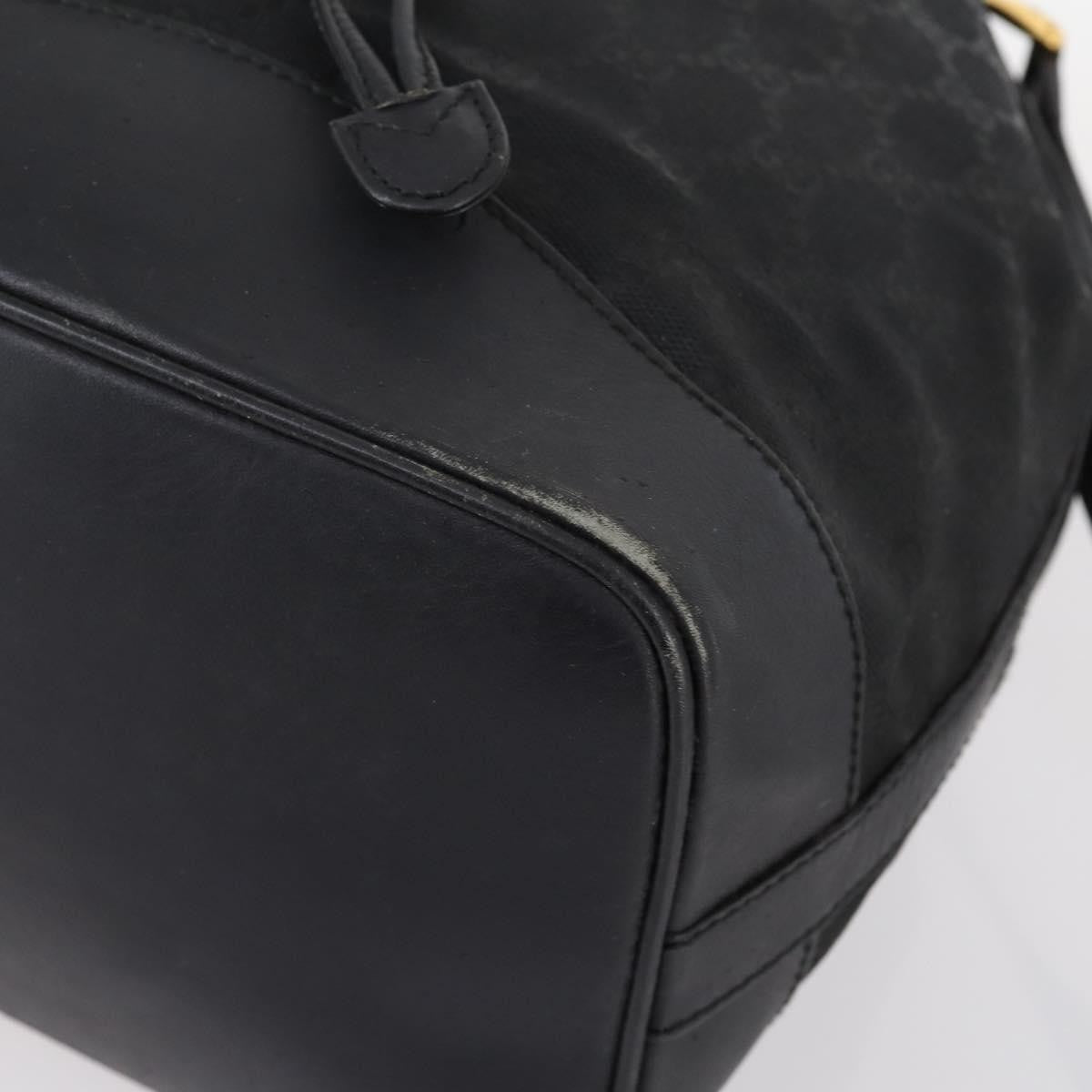 Gucci GUCCI GG Canvas Shoulder Bag Black Gold 001 2854 1627 Authentic 141820