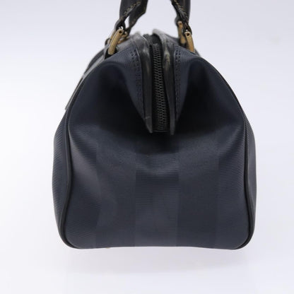 Fendi FENDI Pecan Canvas Hand Bag Navy Gold Authentic ep10858