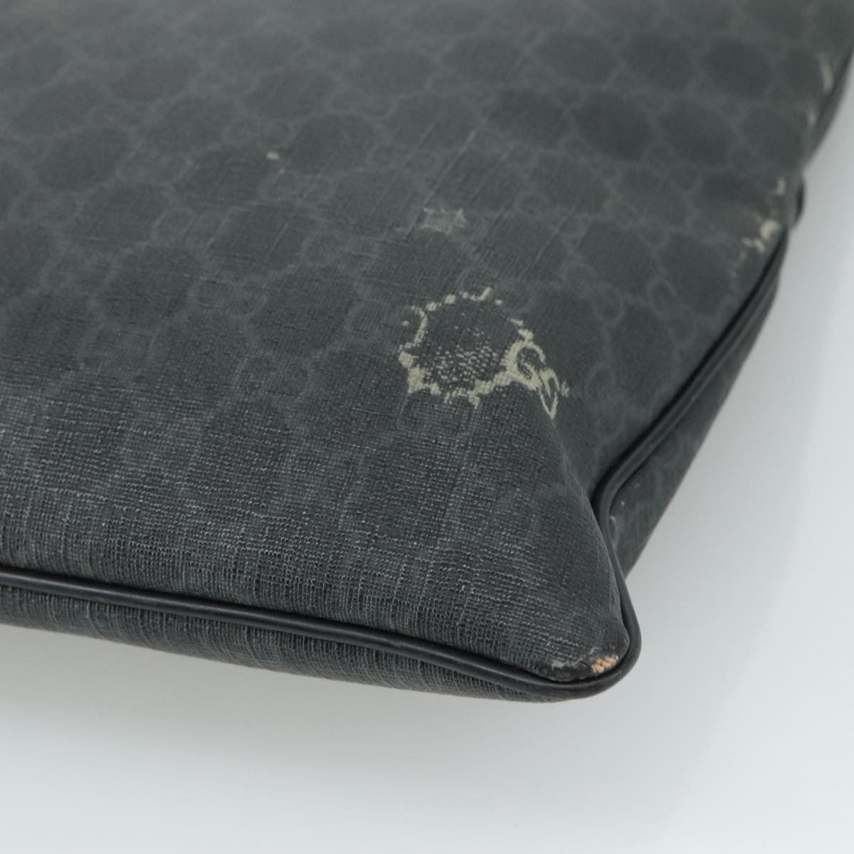 Gucci GUCCI GG Supreme Shoulder Bag PVC Leather Black 162904 Authentic yk16293
