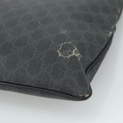 Gucci GUCCI GG Supreme Shoulder Bag PVC Leather Black 162904 Authentic yk16293