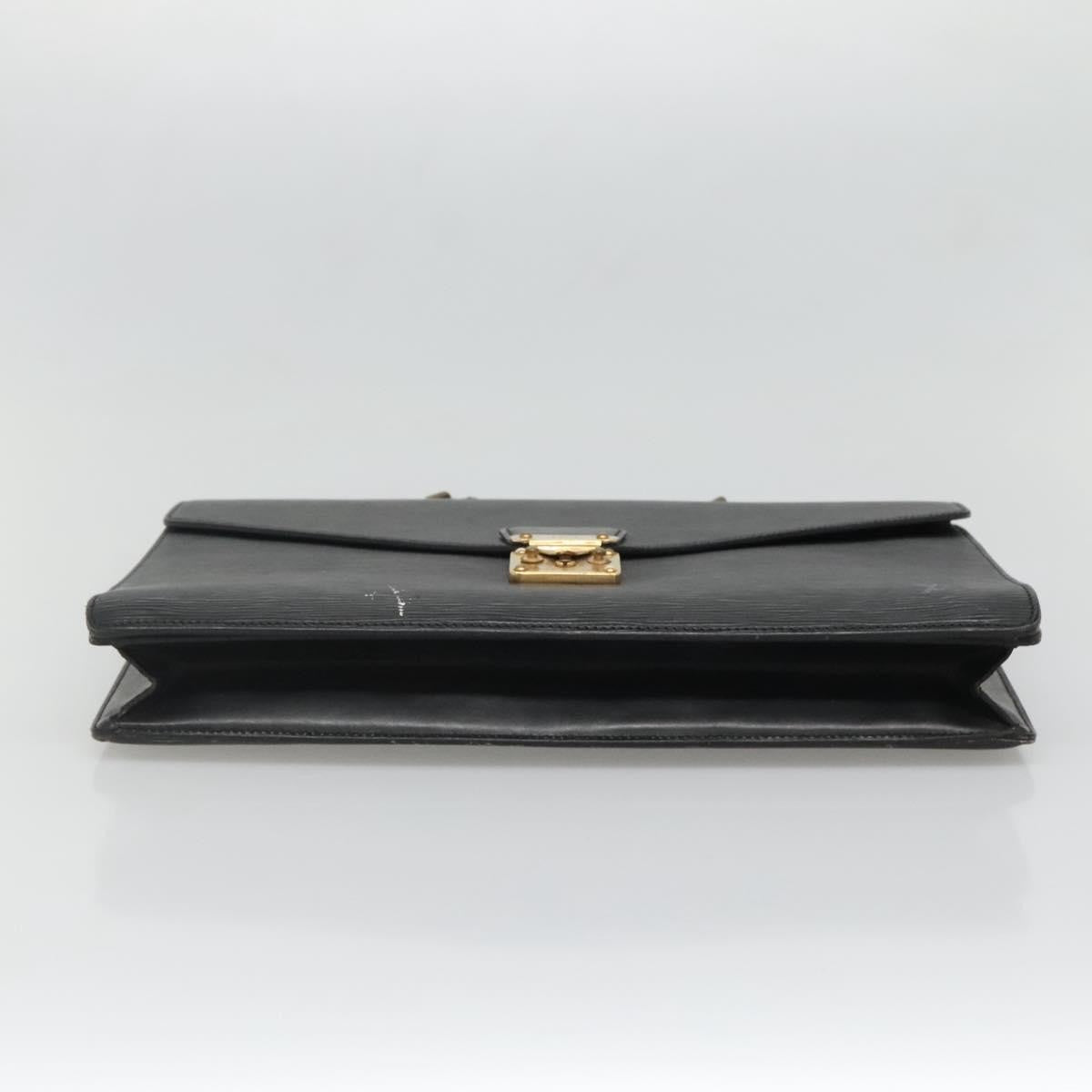 Louis Vuitton LOUIS VUITTON Epi Serviette Conseiller Business Bag Black M54422 LV Authentic bs28107