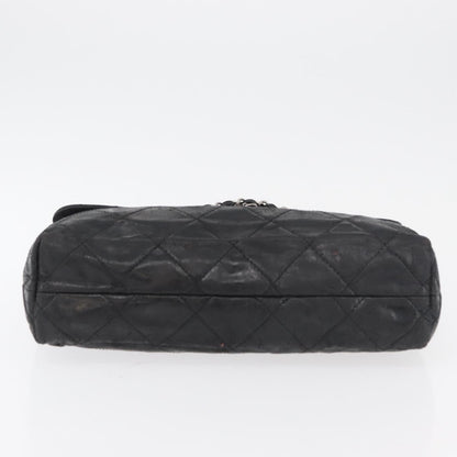 Chanel CHANEL Matelasse Chain Shoulder Bag Patent leather Black Silver CC Authentic 158095