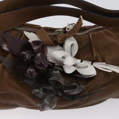 Chloé Chloé Chloe Shoulder Bag Leather Brown Silver Authentic 172747