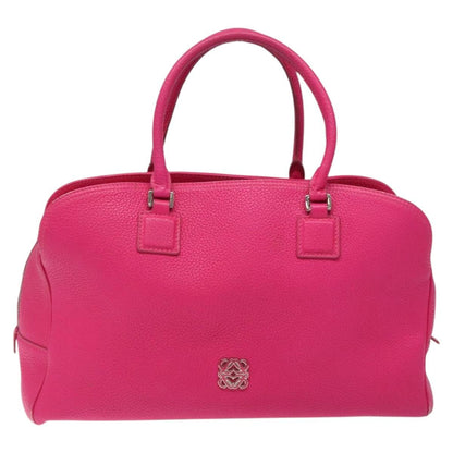 Loewe LOEWE Anagram Hand Bag Leather Pink Gold Authentic yk17930