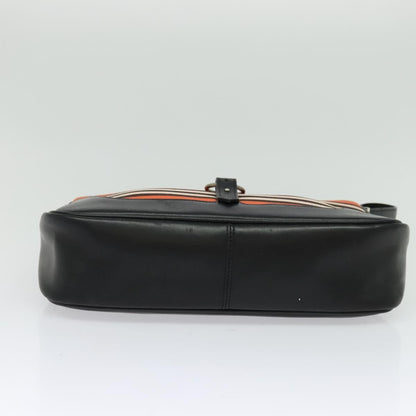 Burberry BURBERRY Blue Label Shoulder Bag Canvas Orange Silver Authentic 140671