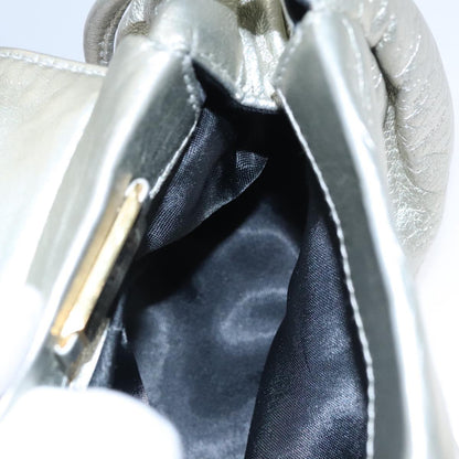Loewe LOEWE Fringe Shoulder Bag Leather Silver tone Authentic 99979