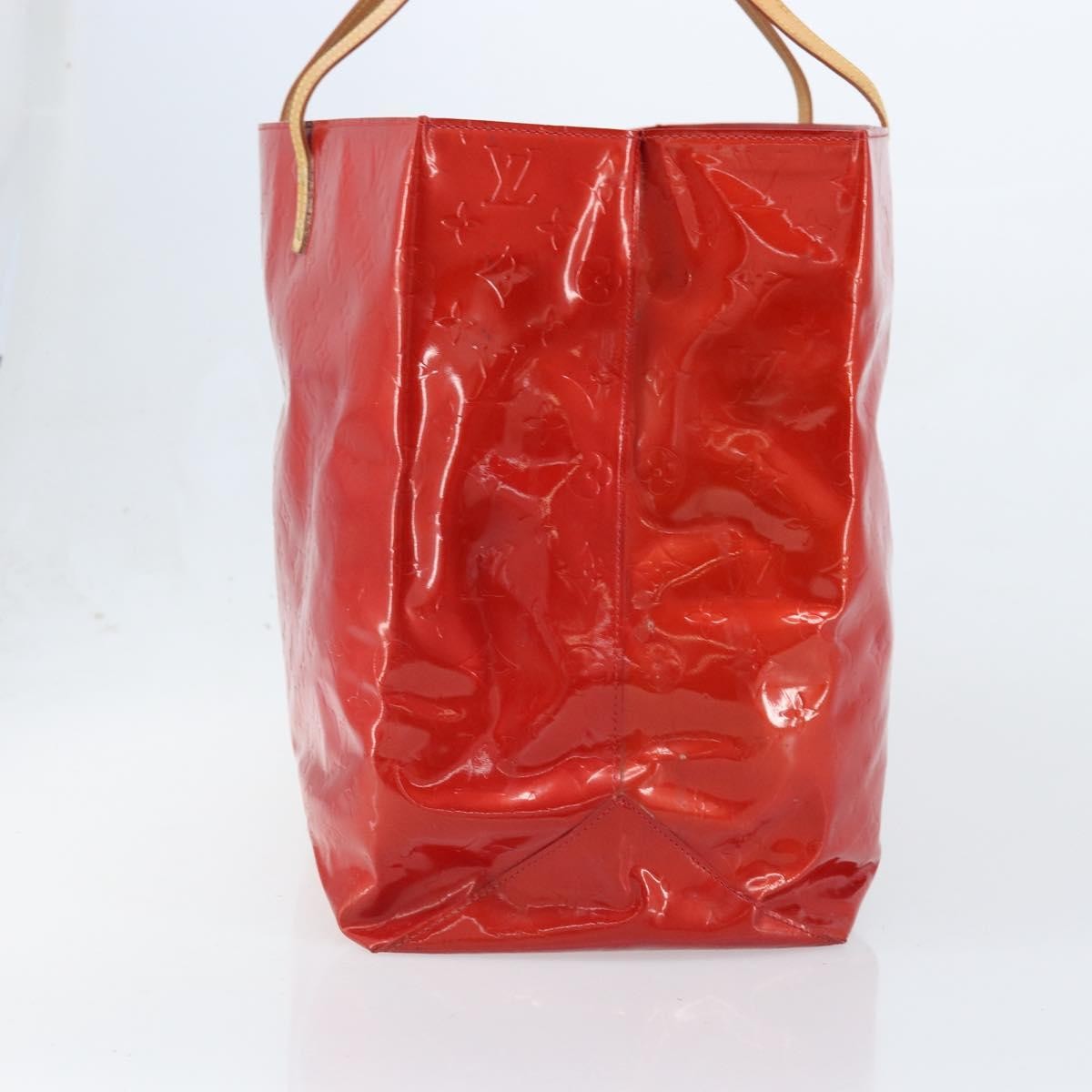 Louis Vuitton LOUIS VUITTON Monogram Vernis Reade GM Tote Bag Red M91084 LV Authentic AMZ416