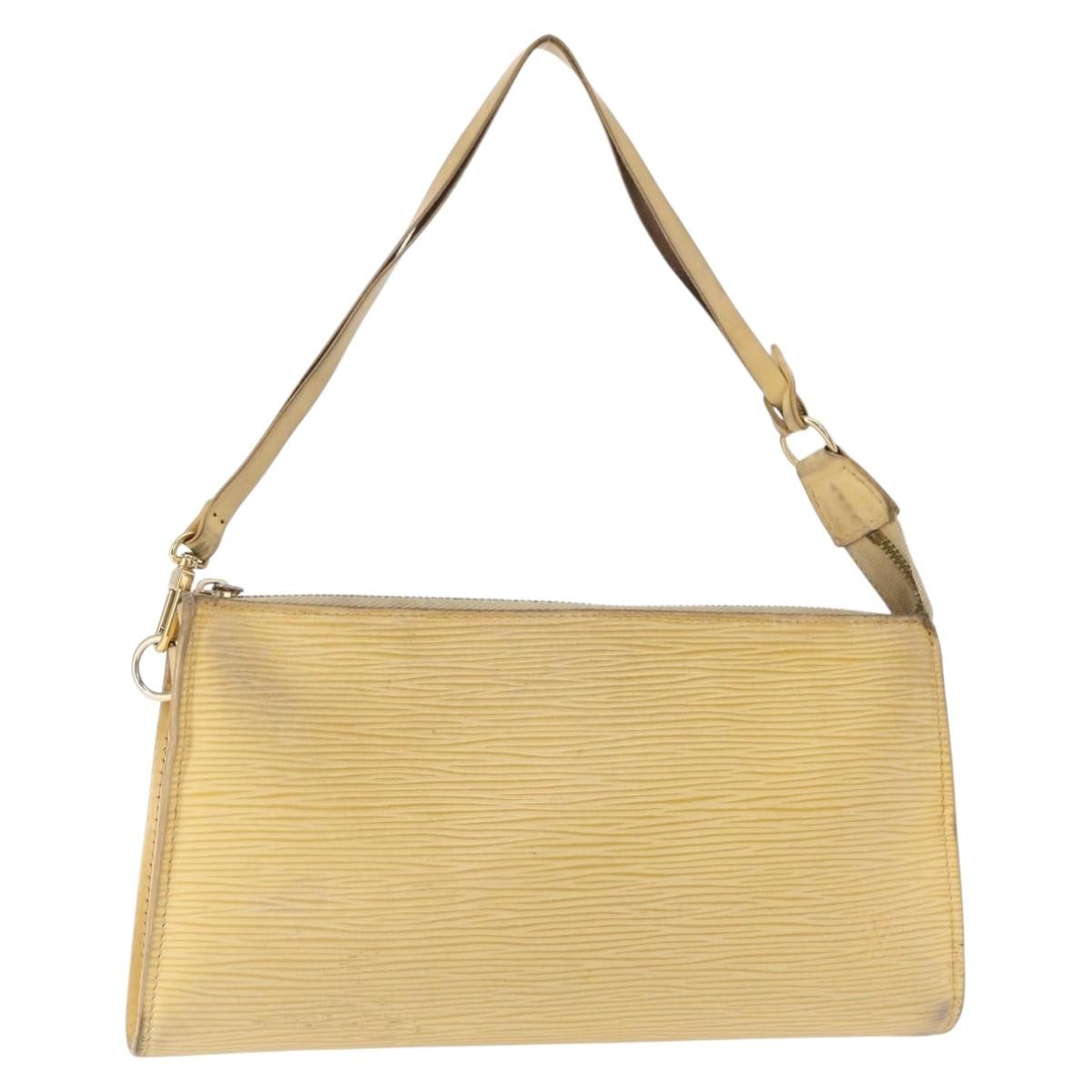 Louis Vuitton LOUIS VUITTON Epi Pochette Accessoires Pouch Vanilla M5294A LV Authentic ka982 Bag