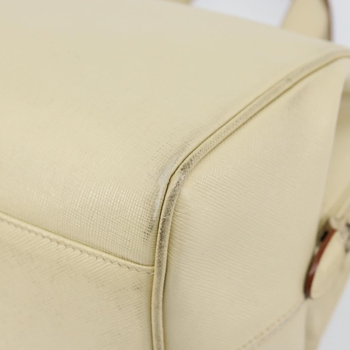 Prada PRADA Hand Bag Leather Beige Authentic BA8175
