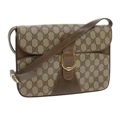 Gucci GUCCI GG Supreme Shoulder Bag PVC Leather Beige Authentic th4221