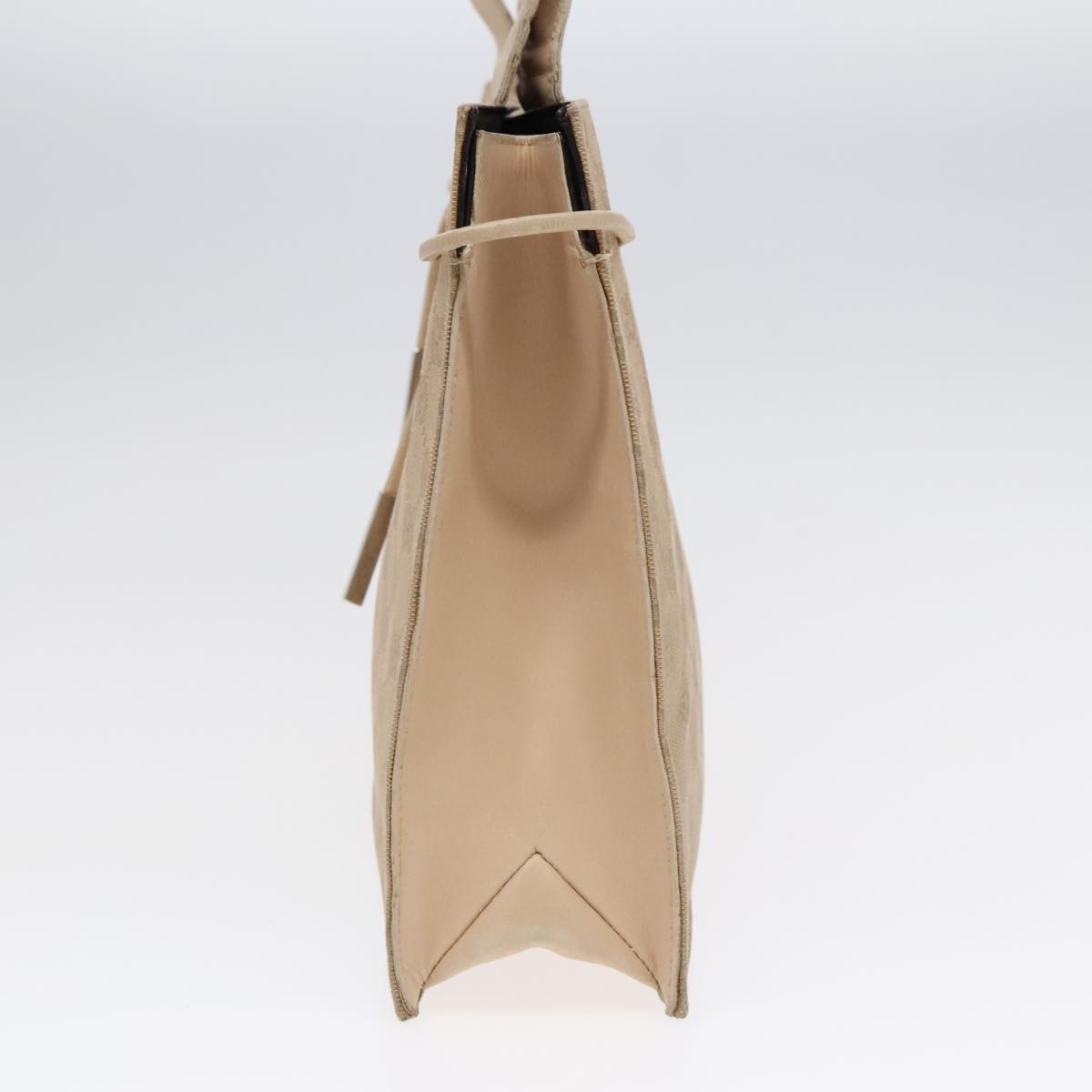 Gucci GUCCI GG Canvas Tote Bag Beige Silver 002 1053 Authentic 90509