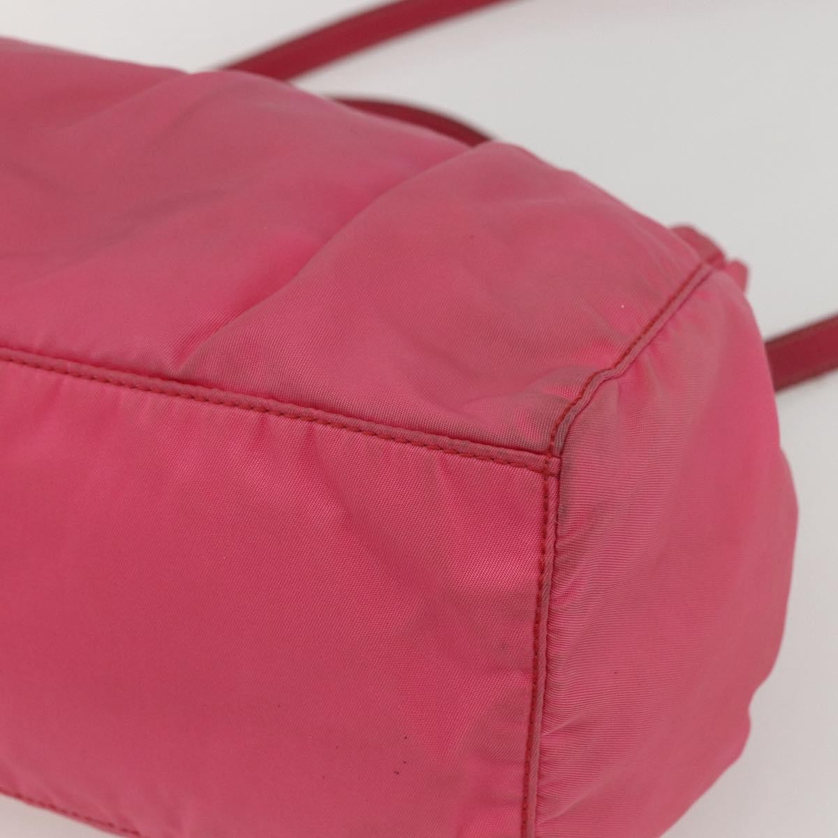 Prada PRADA Hand Bag Nylon 2way Pink Gold Authentic 159239