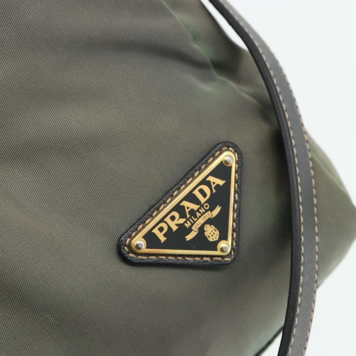 Prada PRADA Shoulder Bag Nylon 2way Green Gold Authentic 176782