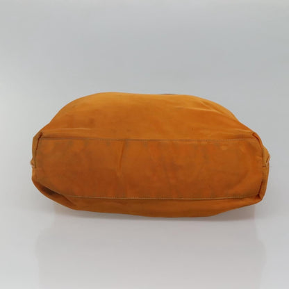 Prada PRADA Shoulder Bag Nylon Orange Gold Authentic EC663