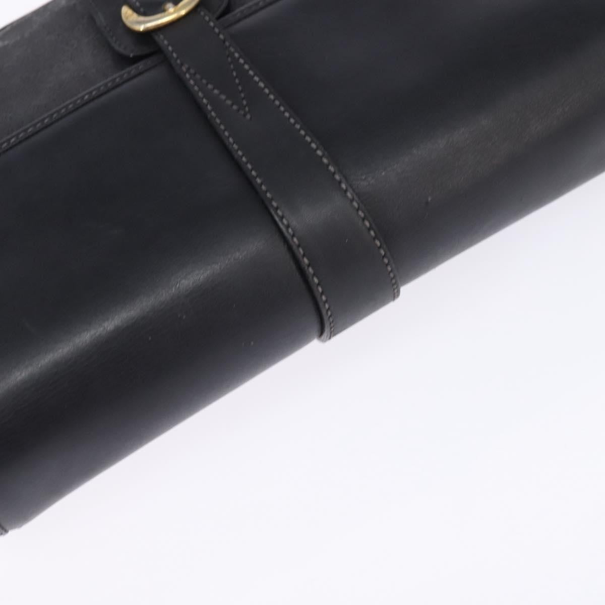 Gucci GUCCI GG Canvas Shoulder Bag Black Gold 001 261 0613 Authentic 144610