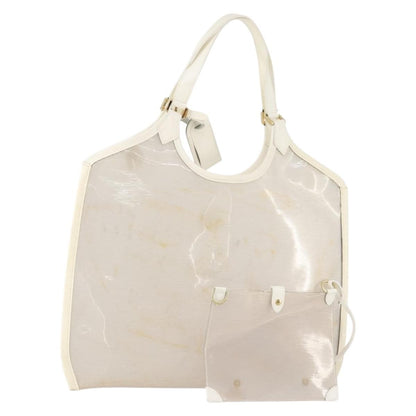 Louis Vuitton LOUIS VUITTON Epi Plage Via Bag Vinyl Leather Clear White M92153 LV Authentic bs33391