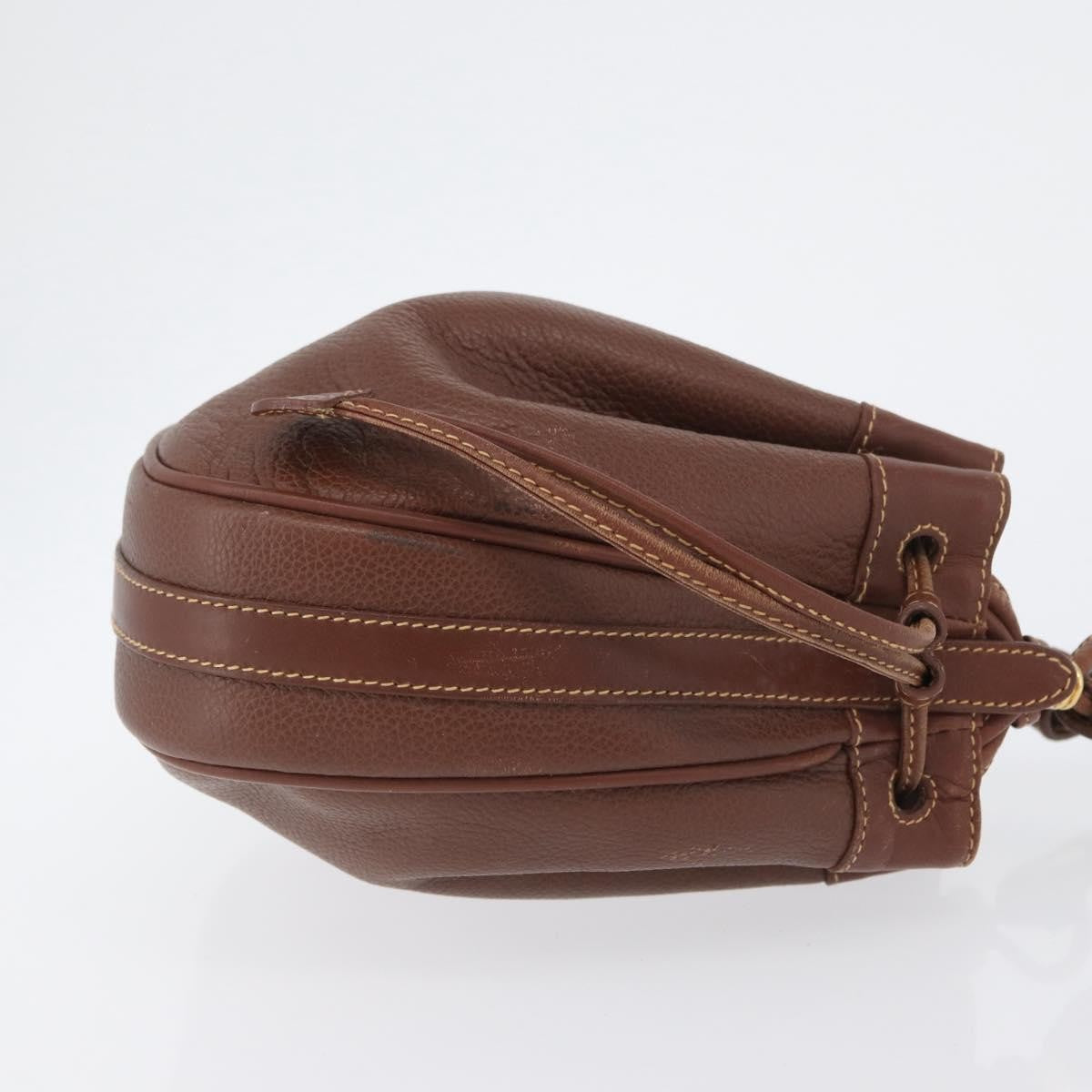 Gucci GUCCI Shoulder Bag Leather Brown Gold 007 984 0065 Authentic fm5085