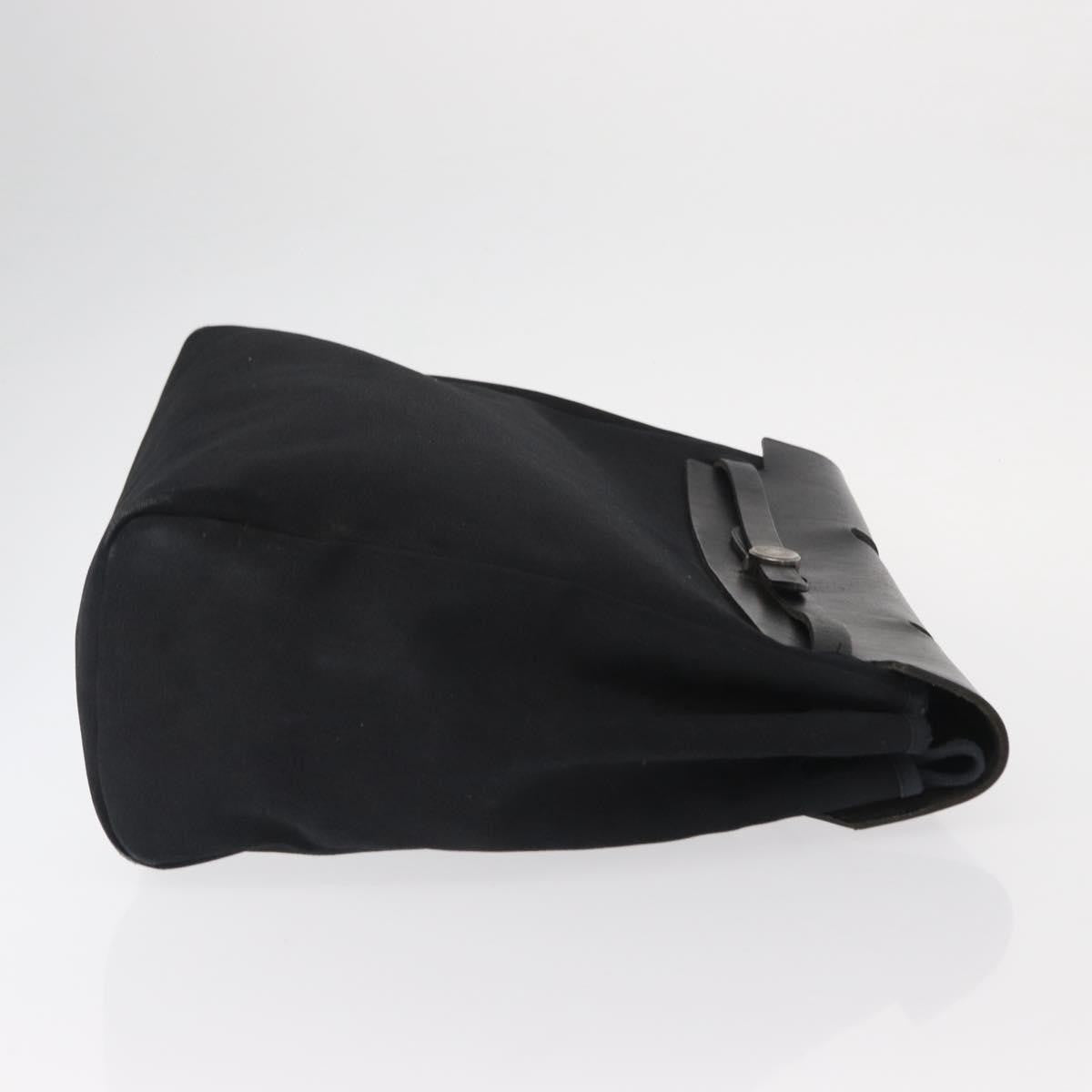 Hermès Hermès HERMES Herbag MM Hand Bag Canvas Leather Black Silver Authentic gh1501
