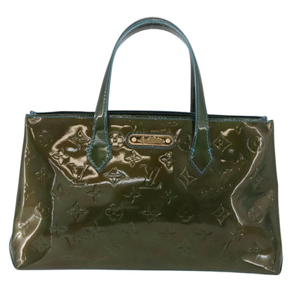 Louis Vuitton LOUIS VUITTON Monogram Vernis Wilshire PM Bag Blue Lagon M91724 LV Authentic bs33564