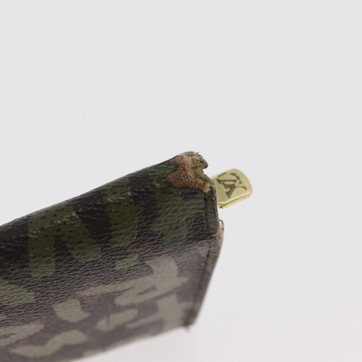 Louis Vuitton LOUIS VUITTON Graffiti Porte Monnaie Credit Wallet Khaki M92188 Authentic ARZ914 Bag