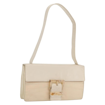 Prada PRADA Shoulder Bag Nylon Beige Silver Authentic bs33180