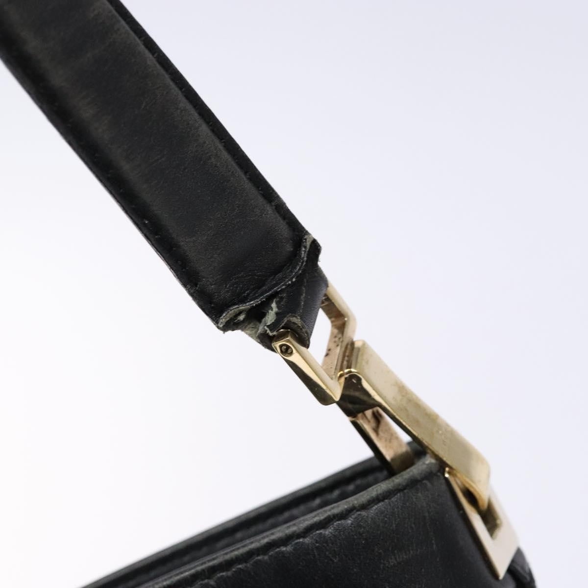 Gucci GUCCI GG Canvas Shoulder Bag Black Gold 33900 Authentic 139189A