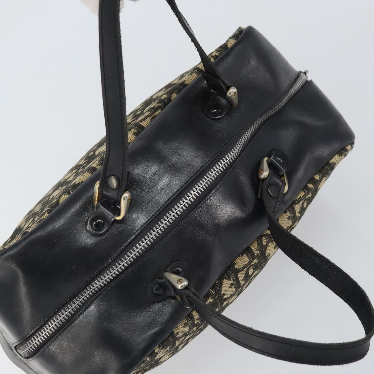 Dior Christian Dior Trotter Canvas Hand Bag Navy Authentic bs33053