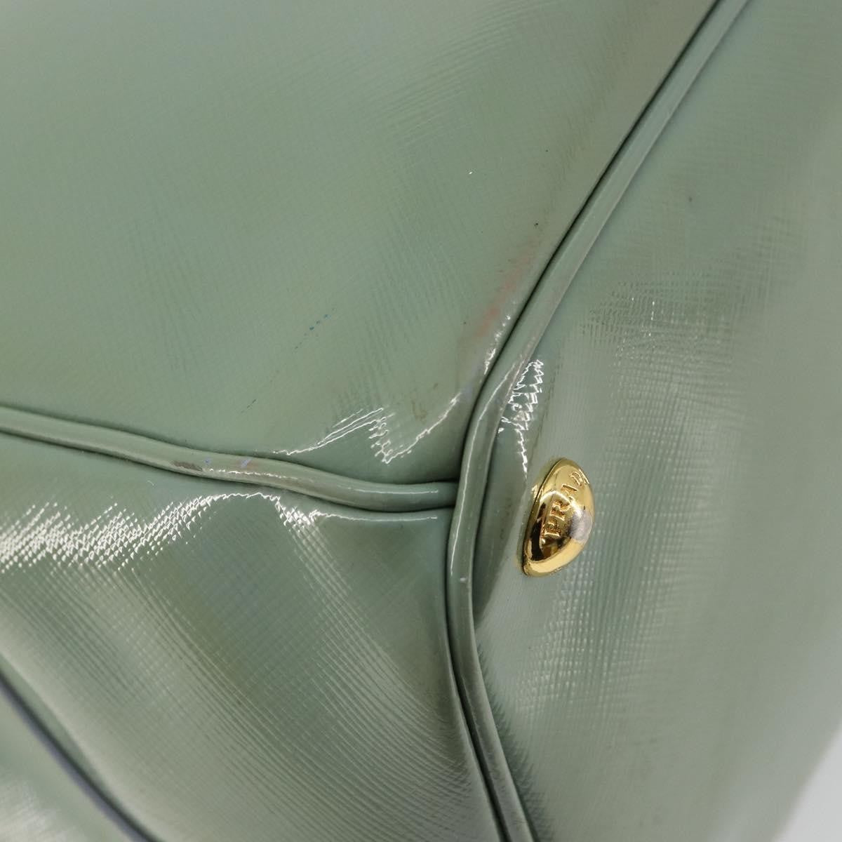 Prada PRADA Galleria Hand Bag Safiano leather 2way Green Gold Authentic bs35189