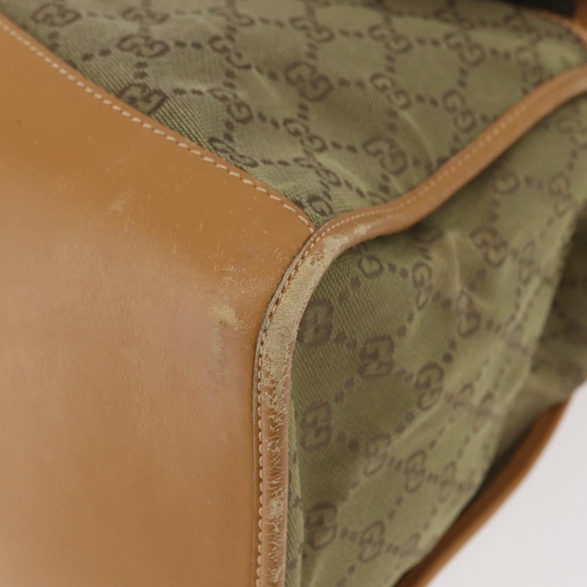 Gucci GUCCI GG Canvas Tote Bag Khaki Gold Authentic 178301