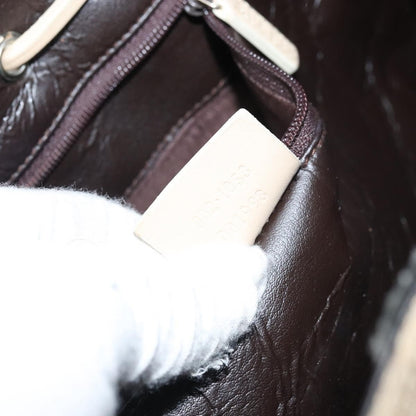 Gucci GUCCI GG Canvas Tote Bag Beige Silver 002 1053 Authentic 170373