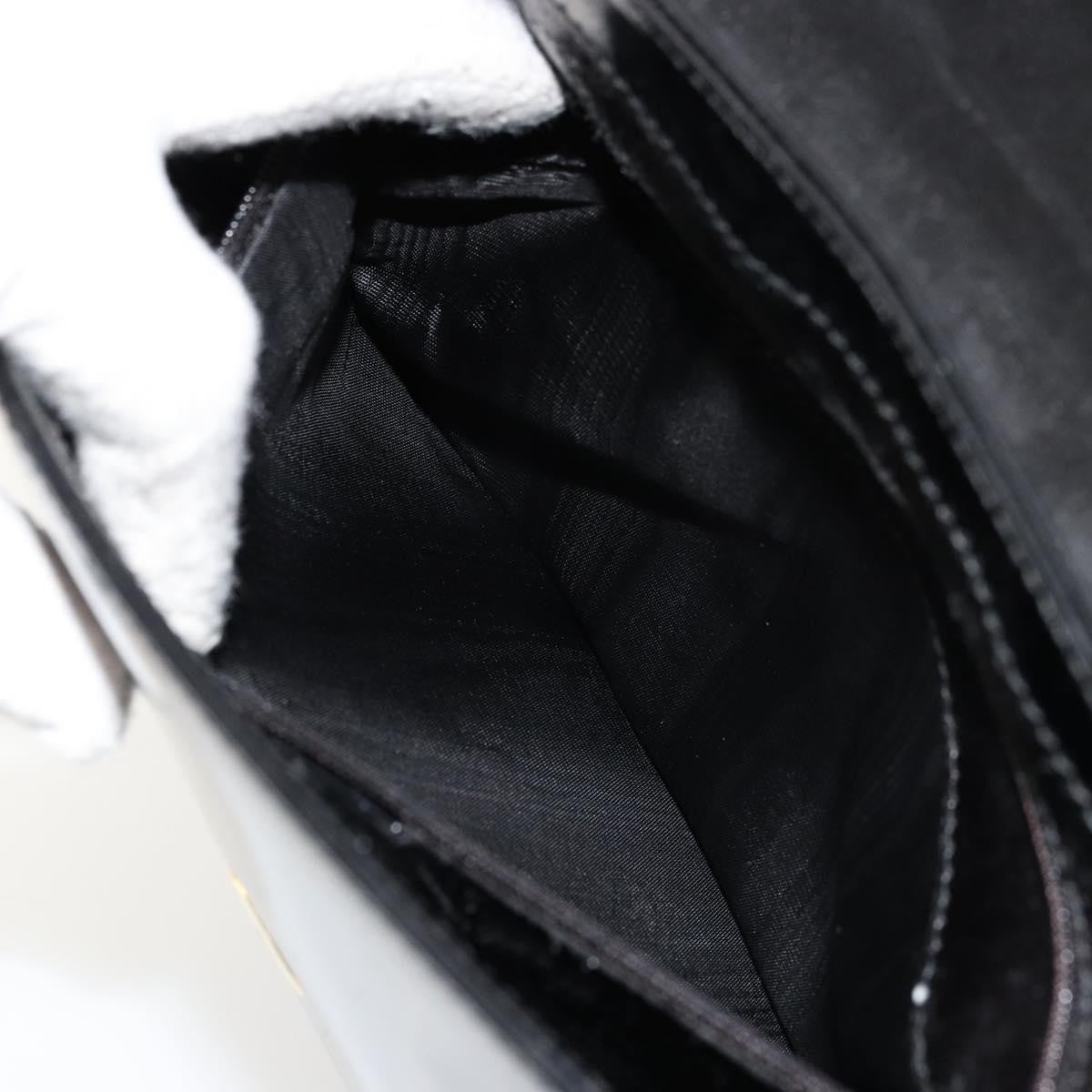 Gucci GUCCI Shoulder Bag Patent leather Black Gold 001 2113 1792 Authentic 149795