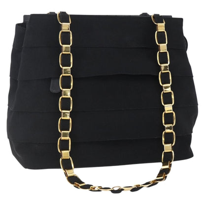 Salvatore Ferragamo Salvatore Ferragamo Chain Vala Tote Bag Canvas Navy Gold Authentic BA7334