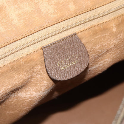 Gucci GUCCI GG Supreme Hand Bag PVC 2way Beige Gold Authentic 179199