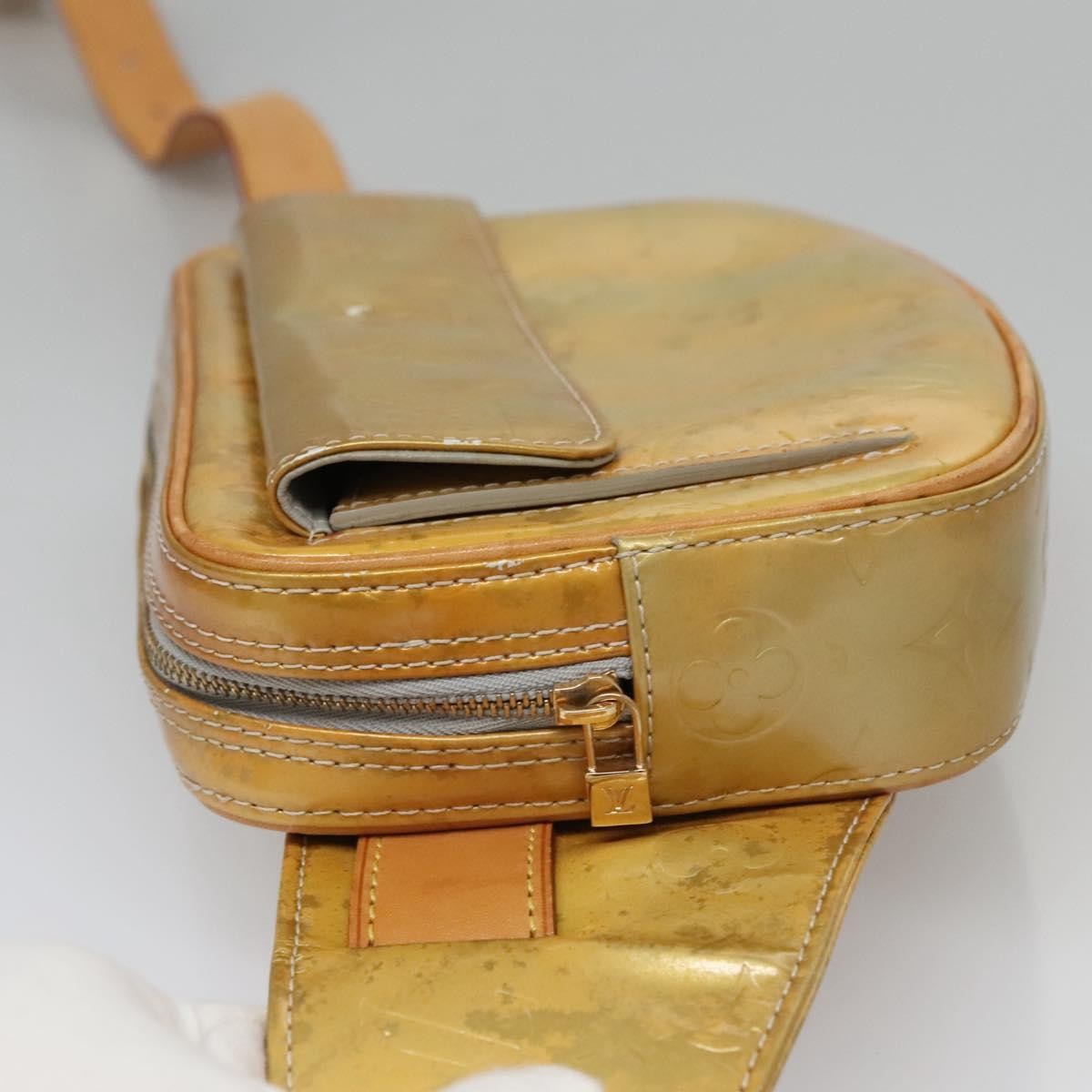 Louis Vuitton LOUIS VUITTON Monogram Vernis Fulton Waist bag Gris M91041 LV Authentic yk17565
