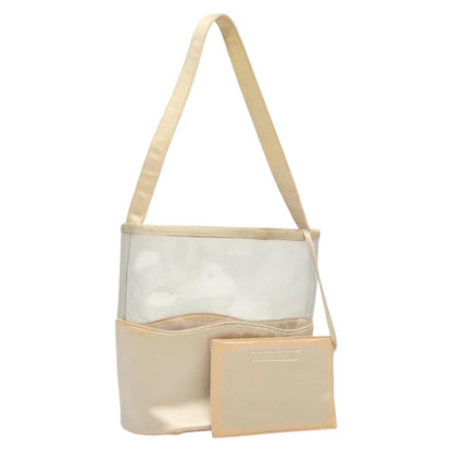 Prada PRADA Hand Bag Vinyl Clear Beige Authentic 118773