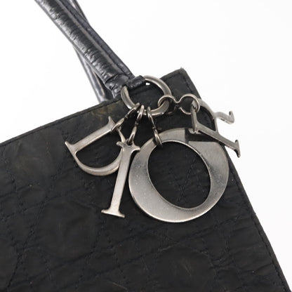 Dior Christian Dior Canage Shoulder Bag Nylon Black Silver Authentic 144646