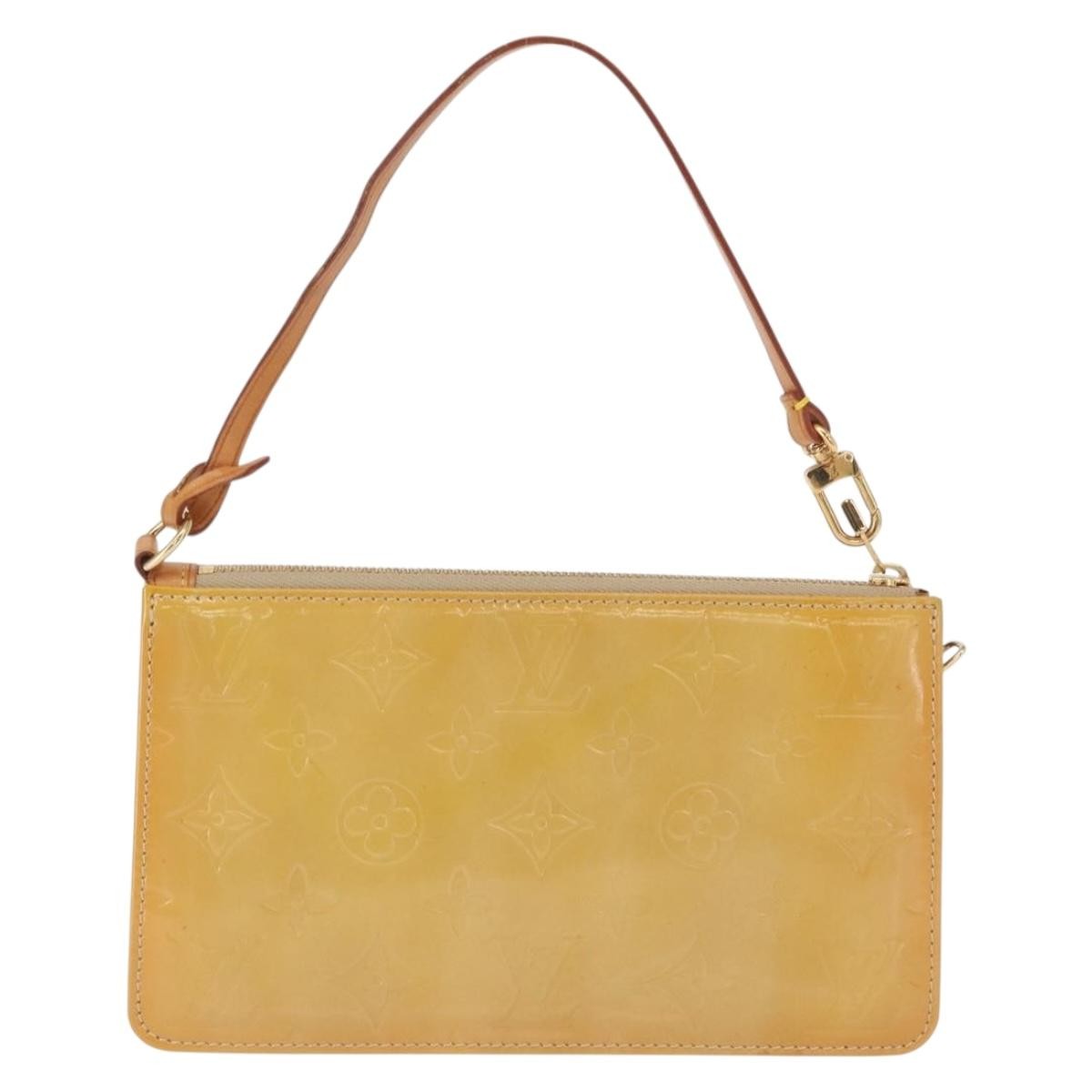 Louis Vuitton LOUIS VUITTON Monogram Vernis Lexington Accessory Pouch Beige M91010 Authentic 162728 Bag