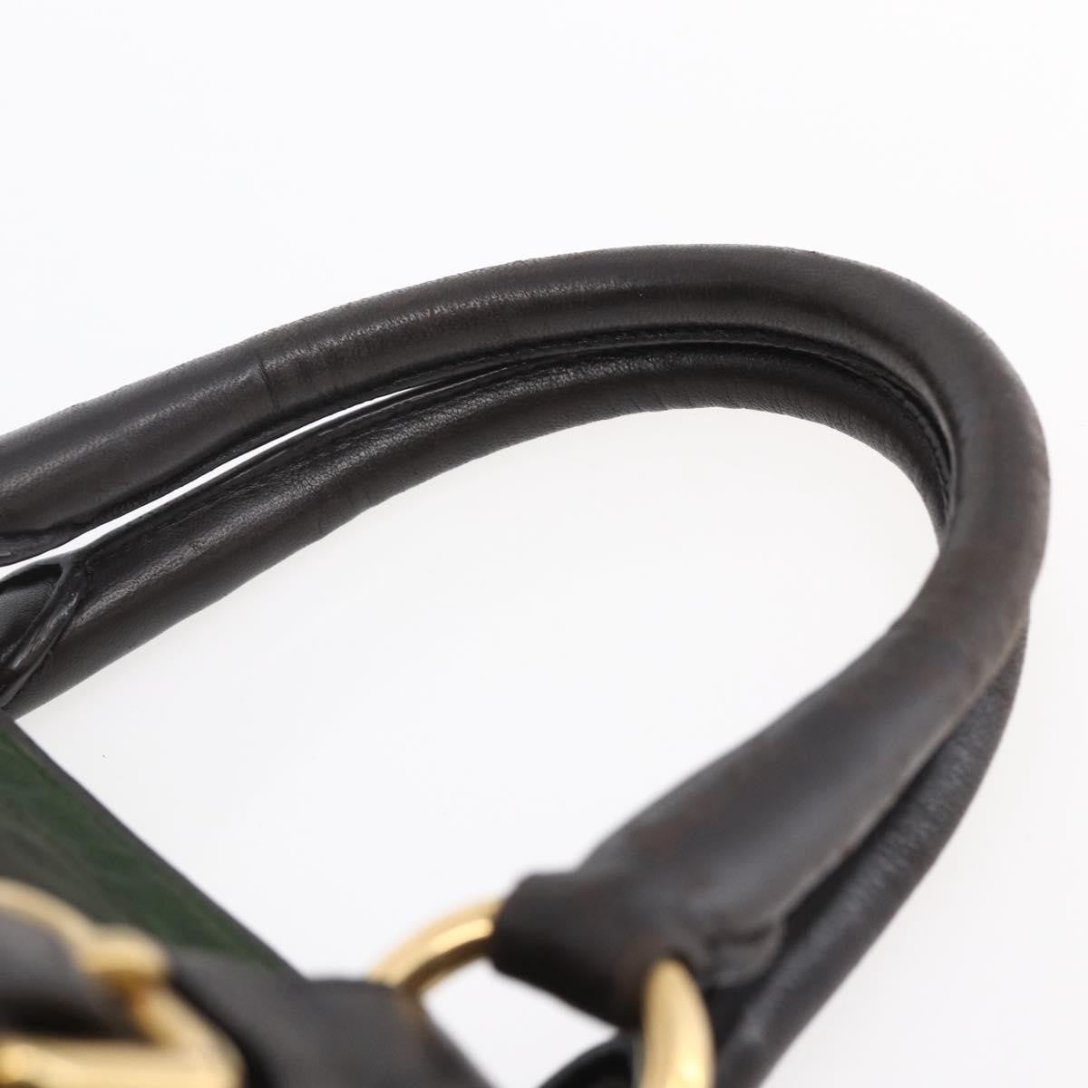 Prada PRADA Hand Bag Nylon 2way Khaki Gold Authentic 148290
