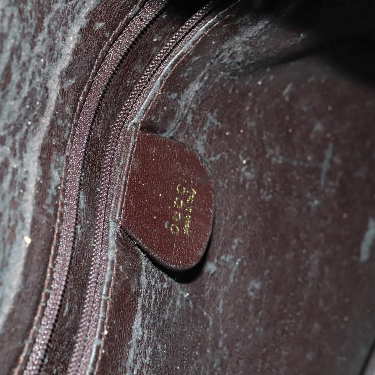 Gucci GUCCI Bamboo Hand Bag Leather 2way Brown Gold 001 2123 1577 Authentic th6173