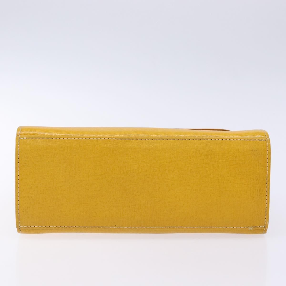 Burberrys Burberrys Hand Bag Leather Yellow Gold Authentic BA4802