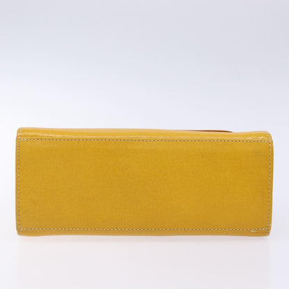 Burberrys Burberrys Hand Bag Leather Yellow Gold Authentic BA4802