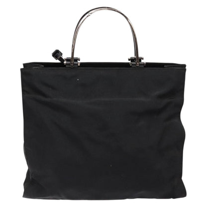 Gucci GUCCI Hand Bag Nylon 2way Black Silver 002 1028 2684 Authentic 139157