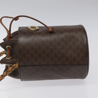 Celine CELINE Macadam Canvas Shoulder Bag PVC Leather Brown Authentic 113406