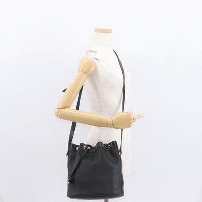 Dior Christian Dior Honeycomb Canvas Shoulder Bag PVC Black Gold Authentic 161139